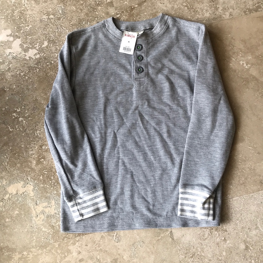 Long sleeve waffle shirt